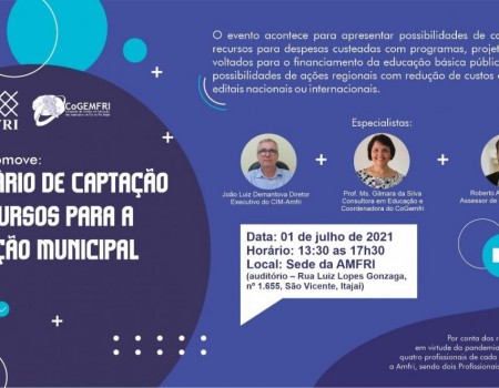 Cogemfri promove Seminário de captação de recursos para a Educação Municipal na próxima quinta feira (1)