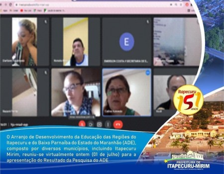 ADE dos Balaios realiza reunião virtual para discutir o segundo semestre das redes municipais