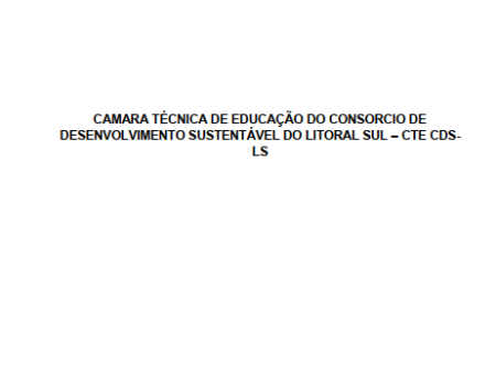 Planejamento estratégico territorial | Câmara Técnica de Educação do CDS LS/BA