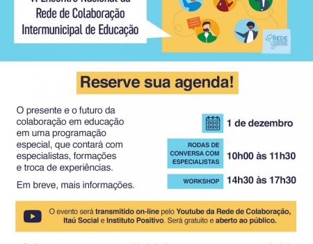 Começam os preparativos para o VI Encontro Nacional da Rede de Colaboração Intermunicipal em Educação