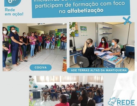 Iniciativas da Rede de Colaboração participam de formação com foco na alfabetização.