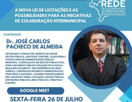 A nova Lei de Licitações será discutida pelos integrantes da Rede no 4º Encontro Temático