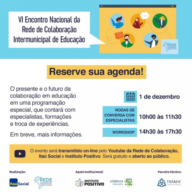 Começam os preparativos para o VI Encontro Nacional da Rede de Colaboração Intermunicipal em Educação