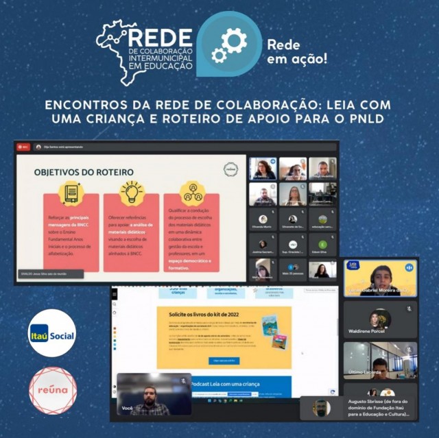 Encontros da Rede de Colaboração: Leia com uma criança e roteiro de apoio para o PNLD